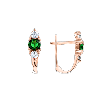 Ohrhänger aus Rotgold 585° mit Zirkonia 