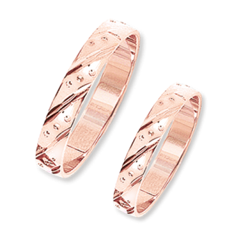 Обручальное кольцо в красном золоте 585 пробы 