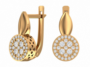 Ohrhänger aus Rotgold 585° mit Zirkonia 