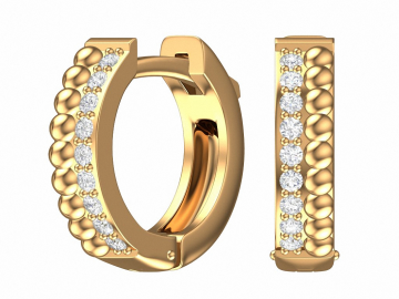 Ohrhänger aus Rotgold 585° mit Zirkonia 