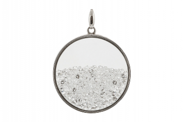 Anhänger 925er Sterling Silber mit Schmuckglas 