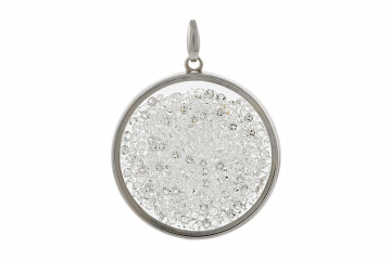 Anhänger 925er Sterling Silber mit Schmuckglas 