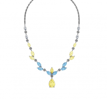 Silver necklace with zirconia 