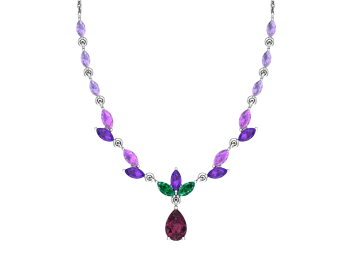 Silver necklace with zirconia 