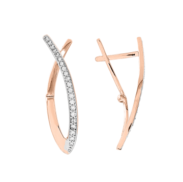 Ohrhänger aus Rotgold 585° mit Zirkonia 