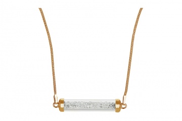 Gold-plated silver pendant with decorative glass 