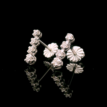 Weißgold 585° Ohrringe mit Brillanten 