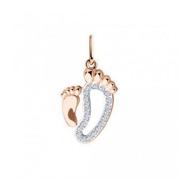 Anhänger aus Rotgold 585 mit Zirkonia 