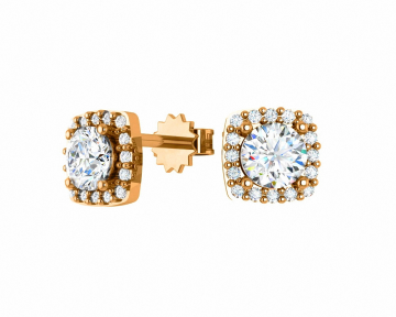 Ohrhänger aus Rotgold 585° mit Zirkonia 