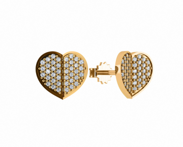 Ohrhänger aus Rotgold 585° mit Zirkonia 