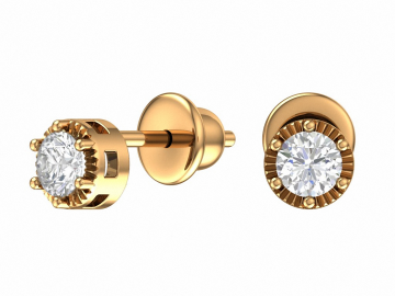 Ohrhänger aus Rotgold 585° mit Zirkonia 