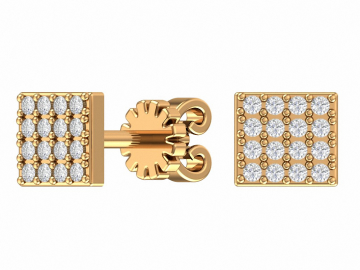 Ohrhänger aus Rotgold 585° mit Zirkonia 