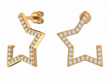 Ohrhänger aus Rotgold 585° mit Zirkonia 