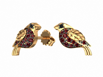 Ohrhänger aus Rotgold 585° mit Zirkonia 