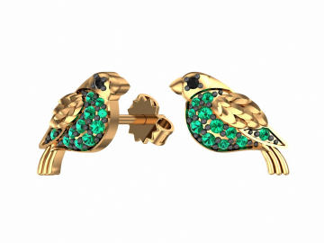 Ohrhänger aus Rotgold 585° mit Zirkonia 