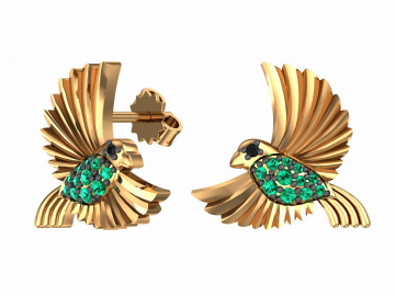 Ohrhänger aus Rotgold 585° mit Zirkonia 