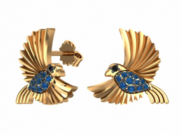 Ohrhänger aus Rotgold 585° mit Zirkonia 