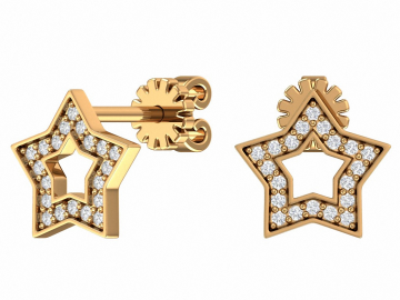 Ohrhänger aus Rotgold 585° mit Zirkonia 