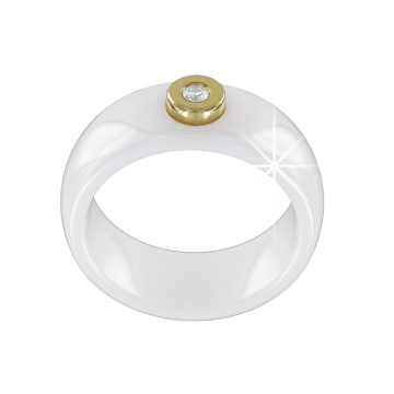 Gelb gold 585° Damenring mit Brillanten 