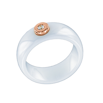 Damenring aus Rotgold 585° mit Brillanten 