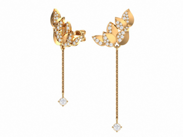 Ohrstecker aus Rotgold 585° mit Zirkonia 