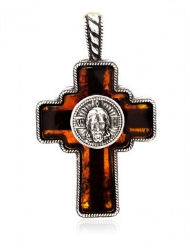 Anhänger 925er Sterling Silber mit echtem Bernstein 