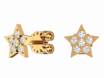 Ohrhänger aus Rotgold 585° mit Zirkonia 