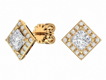 Ohrhänger aus Rotgold 585° mit Zirkonia 