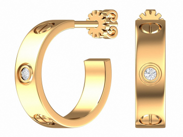 Ohrhänger aus Rotgold 585° mit Zirkonia 