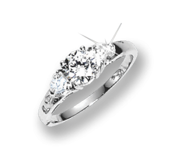 Damen-ring aus 925er Sterling Silber mit Zirkonia 