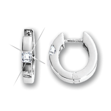 Creolen aus 925er Sterling Silber mit Zirkonia 