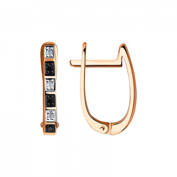 Ohrringe aus Rotgold 585° mit Brillanten 