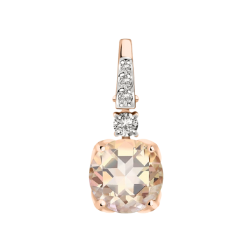 Pendant in red gold of 585 assay value with Swarovski zirconia and topaz Swarovski 