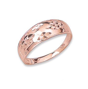 Lady´s ring in red gold of 585 assay value 