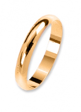 Wedding ring in yellow gold of 585 assay value 