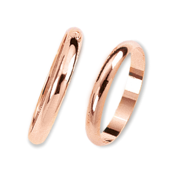 Обручальное кольцо в красном золоте 585 пробы 