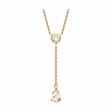 Collier aus Rotgold 585° mit Topas Swarovski 45 cm