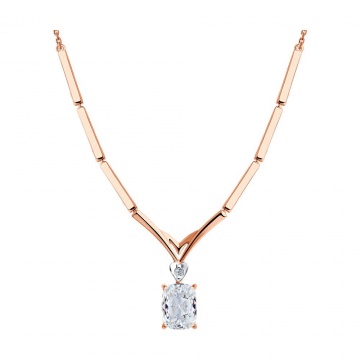 Collier aus Rotgold 585° mit Swarovski 