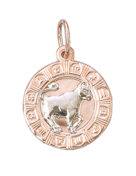 Anhänger Sternzeichen Stier aus Rotgold 585° 