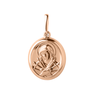 Icon pendant in red gold of 585 assay value 