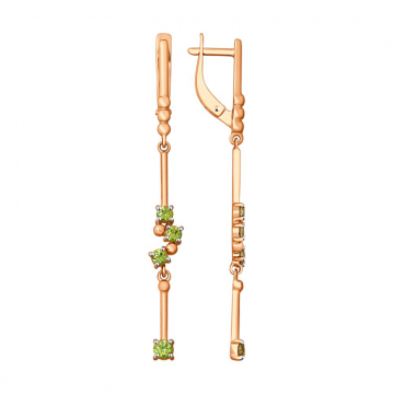 Ohrringe aus Rotgold 585° mit Swarovski Kristall 