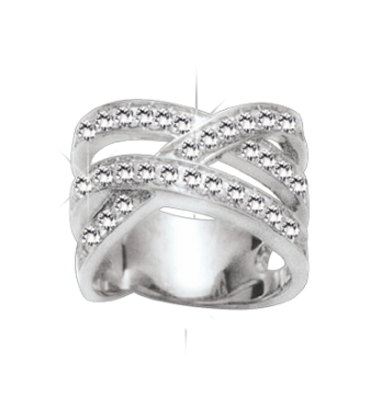 Damen-ring aus 925er Sterling Silber mit Zirkonia 