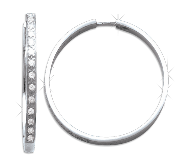 Silver earrings with zirconia 