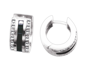 Creolen aus 925er Sterling Silber mit Zirkonia 