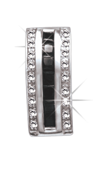 Silver pendant with cubic zirconia 