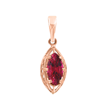 Anhänger aus Rotgold 585° mit Rubin HTS. 