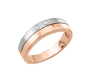 Damenring aus Rot/ Weißgold 585° mit Brillanten 