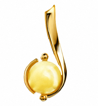 Anhänger aus Silber 925° Rotgold vergoldet mit Bernstein 