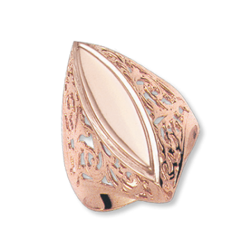 Lady´s ring in red gold of 585 assay value 