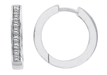 Creolen aus 925er Sterling Silber mit Zirkonia 